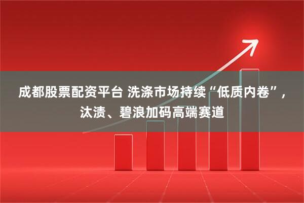 成都股票配资平台 洗涤市场持续“低质内卷”，汰渍、碧浪加码高端赛道
